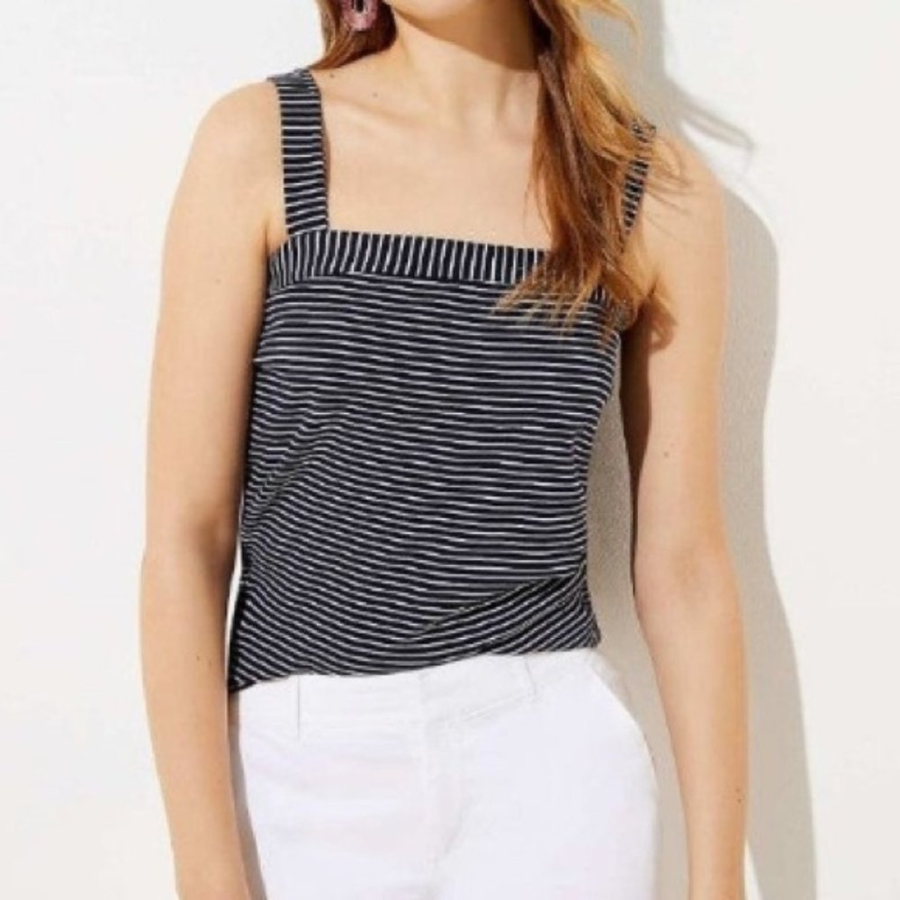 Loft Striped Square Neck Tank